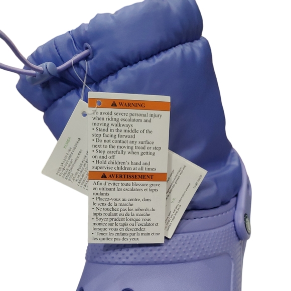 Crocs Classic Lined Neo Puff Boot Digital Violet Size M 12 / W 14 NWOB - Picture 10 of 11